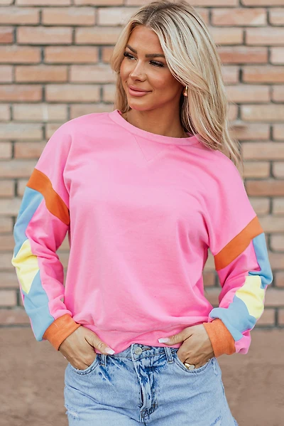 Threaded Pear Women's Veronica Colorblock French Terry Top