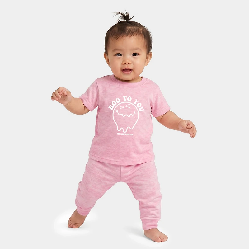 The Juniper Shop - Infant Jogger Pant Crew Set of 2 SmileyWorld Boo To You