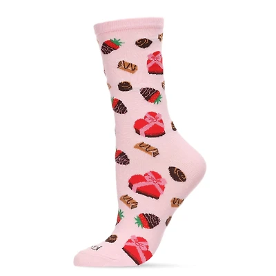 MeMoi Box Of Chocolates Bamboo Blend Crew Socks