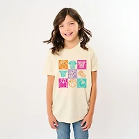 The Juniper Shop - Basketball Checkered Icons Youth Short Sleeve Graphic T-Shirt