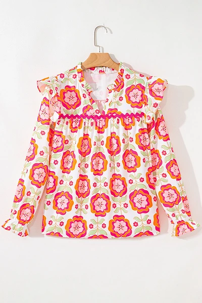 Threaded Pear Women's Josimira Long Sleeve Blouse Top