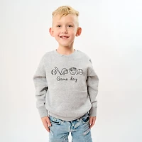The Juniper Shop - Embroidered Baseball Game Day Icons Youth Graphic Sweatshirt