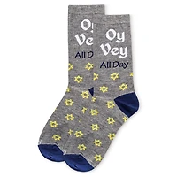 MeMoi Women's Oy Vey All Day Bamboo Crew Socks