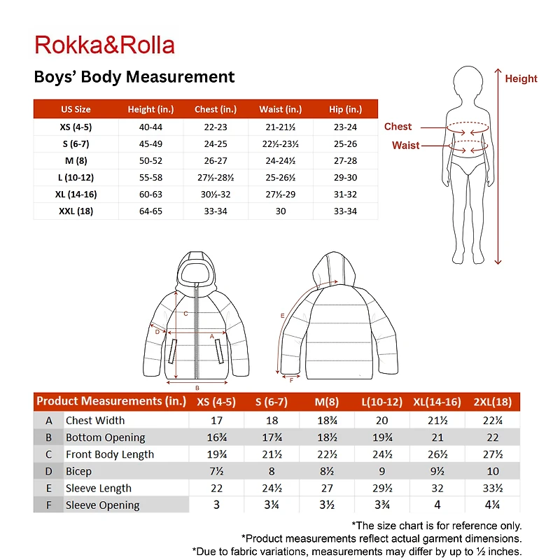 Rokka&Rolla Little & Big Kid Boys Urban Ripstop Puffer Jacket