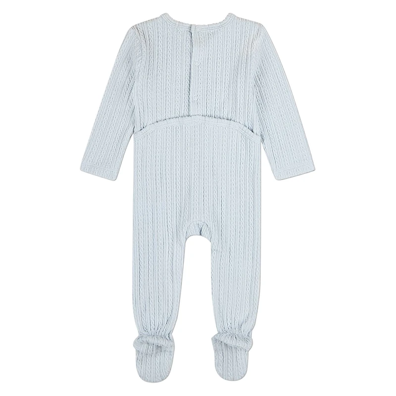 MeMoi Baby Delicate Link-Patterned Silky-Soft Tencel-Blend Footie