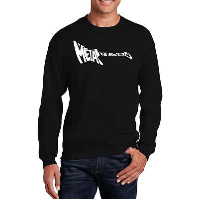 LA Pop Art Heavy Metal - Mens Word Crew Sweatshirt