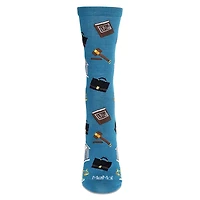 MeMoi Women's Law N Order Bamboo Crew Socks