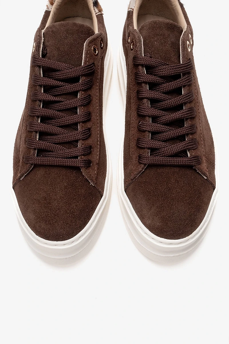 Forever & Always Womens Nera Leather Casual Sneaker