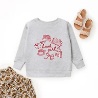 The Juniper Shop - Book Girl Sketched Youth Graphic Sweatshirt
