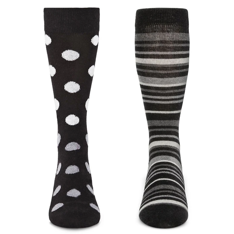 MeMoi Men's 2 Pair Pack Cashmere Crew Socks