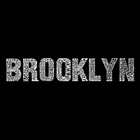 LA Pop Art Brooklyn Neighborhoods - Mens Word Crew Sweatshirt