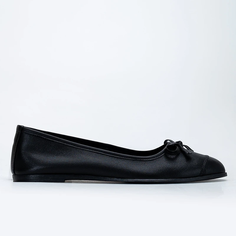 Forever & Always Womens Brooklyn Leather Ballerina Flats