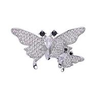 AGP Paris Women's Silver-Tone Flutter Butterfly Adjustable Ring