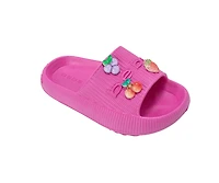bebe Girl's EVA Slide Sandals with Fruit Charms