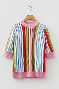 Threaded Pear Women's Alora Knit Short Sleeve Sweater