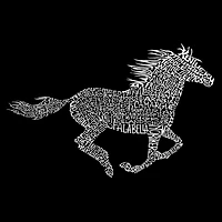 LA Pop Art Men's Word T-Shirt - Horse Breeds