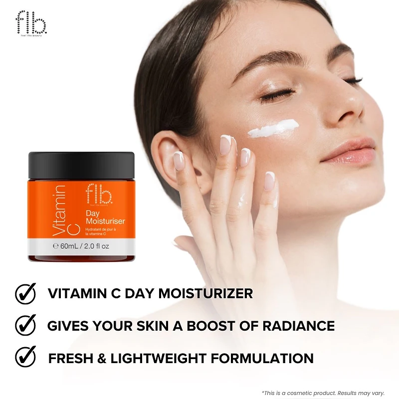 Feel Like Beauty Vitamin C Day Moisturiser 60ml - Brightening, Dark Spot Corrector