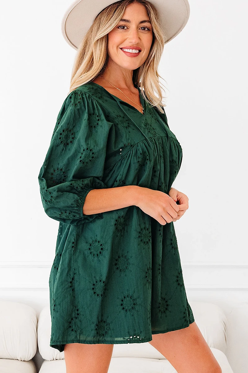 Threaded Pear Women's Beth Sleeve Swing Mini Dress