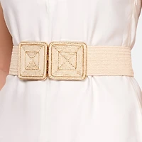 AGP PARIS Beige Hook Buckle Women's Belt