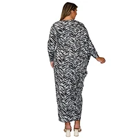 L I V D Women's Plus Mary J Asymmetrical Maxi Dress