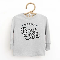 The Juniper Shop - Brave Boys Club Cursive Toddler Long Sleeve Graphic Tee