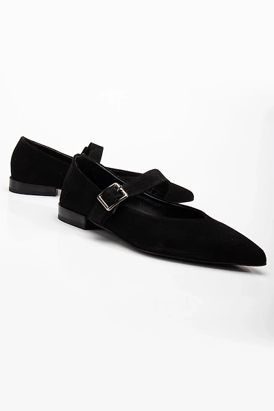 Forever & Always Womens Willow Leather Mary Jane Flats