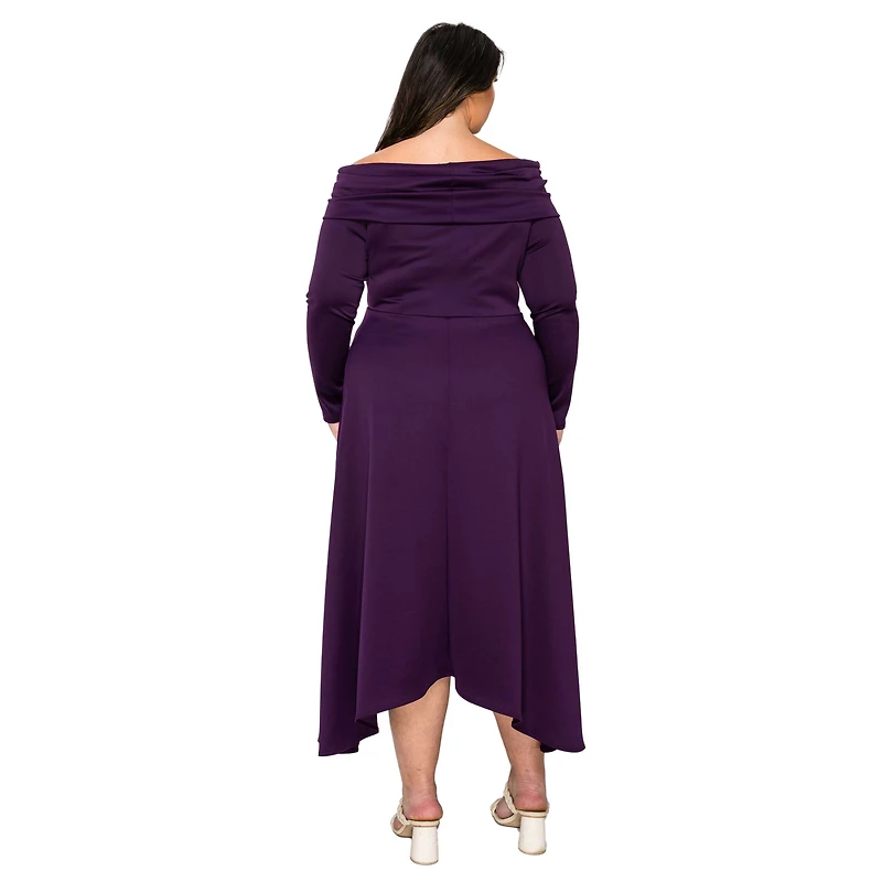 L I V D Women's Plus Size Lyra Off Shoulder Maxi Dress