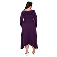 L I V D Women's Plus Size Lyra Off Shoulder Maxi Dress