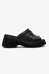 Forever & Always Womens Nellie Leather Platform Sandal