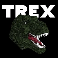 LA Pop Art Girls Word T-Shirt - T-Rex Head