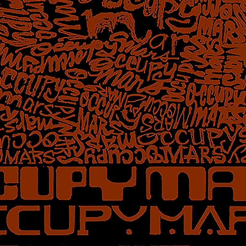 LA Pop Art Occupy Mars - Men's Word Crew Sweatshirt