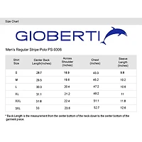 Gioberti Mens Multiple Stripe Polo Shirt With Pocket