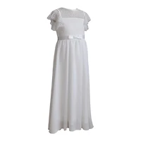 Laurenza's Girls Lace Chiffon First Communion Dress