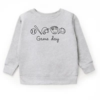 The Juniper Shop - Embroidered Baseball Game Day Icons Youth Graphic Sweatshirt