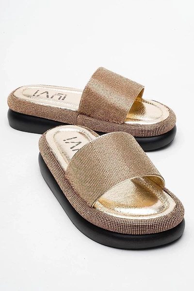 Prologue Shoes Womens Oeste Rhinestone Platform Sandal