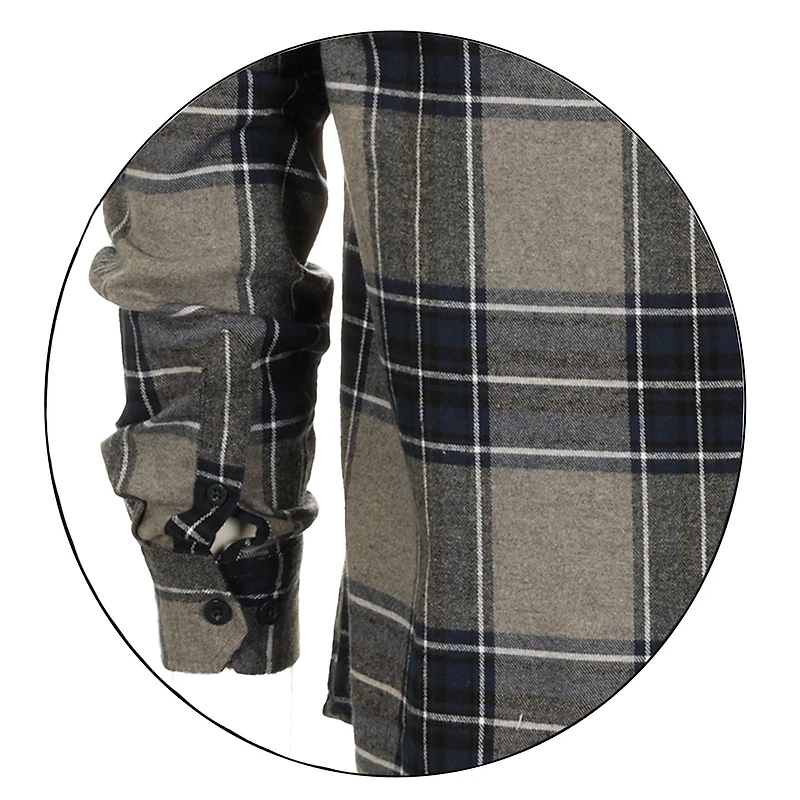 Gioberti Men's 100% Cotton Brushed Flannel Shirt
