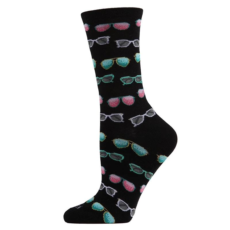 MeMoi Future So Bright Bamboo Blend Crew Socks