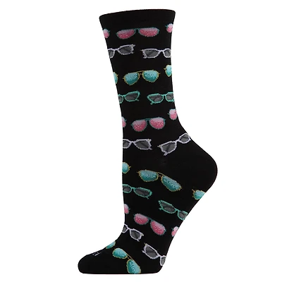 MeMoi Future So Bright Bamboo Blend Crew Socks