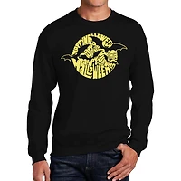 LA Pop Art Men's Word Crew Sweatshirt - Halloween Bats