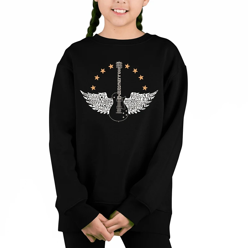 LA Pop Art Girl's Word Sweatshirt - Country Female Singers