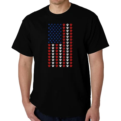 LA Pop Art Men's Word T-Shirt - Paws Flag