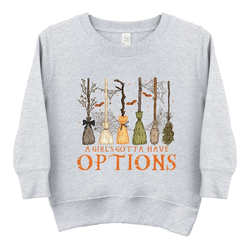 The Juniper Shop - Toddler Graphic Sweatshirt Girl's Gotta Have Options