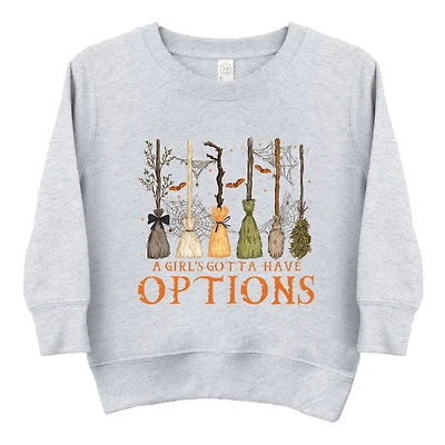 The Juniper Shop - Toddler Graphic Sweatshirt Girl's Gotta Have Options