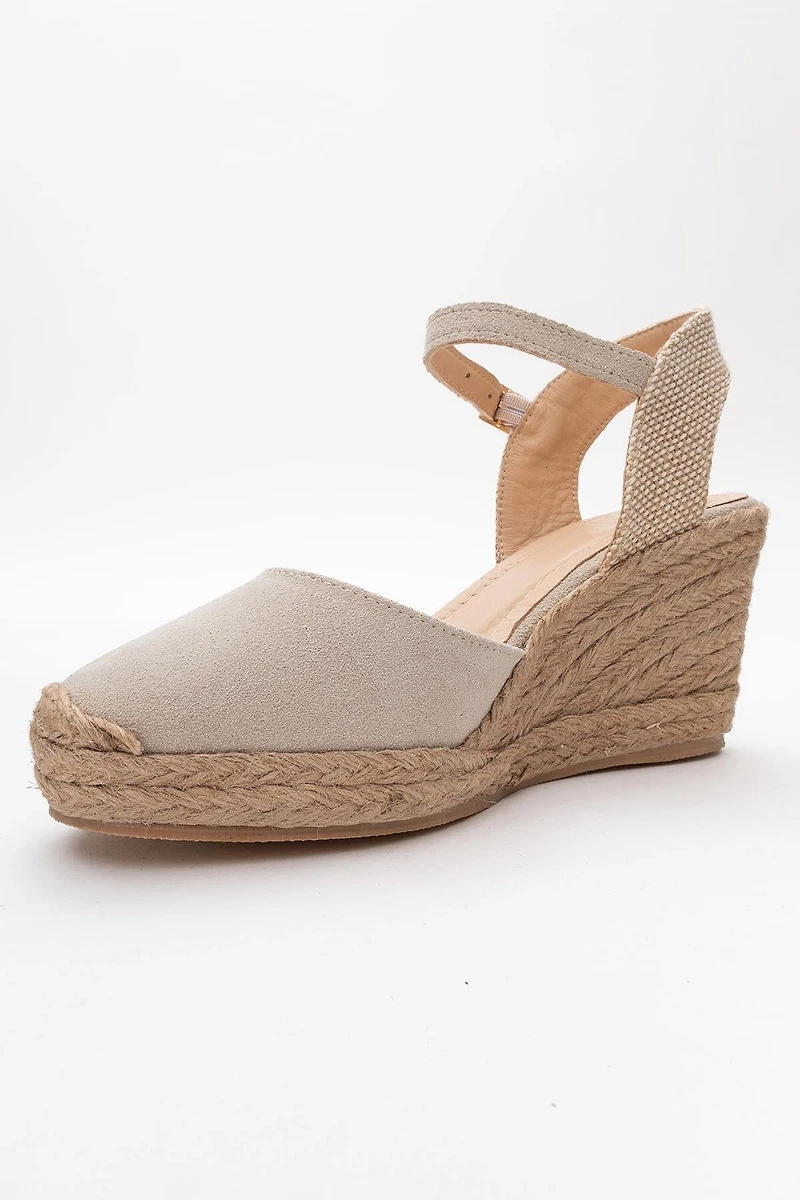 Forever & Always Womens Sinta Suede Leather Platform Espadrille