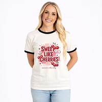 Simply Sage Market - Sweet Like Cherries Summer Vibes Women's Ringer Graphic T-Shirt