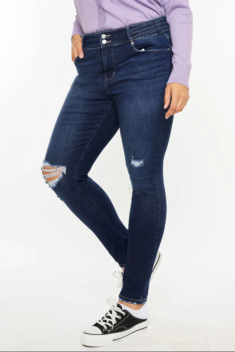 Kancan Women's Plus High Rise Super Skinny Jeans Taly