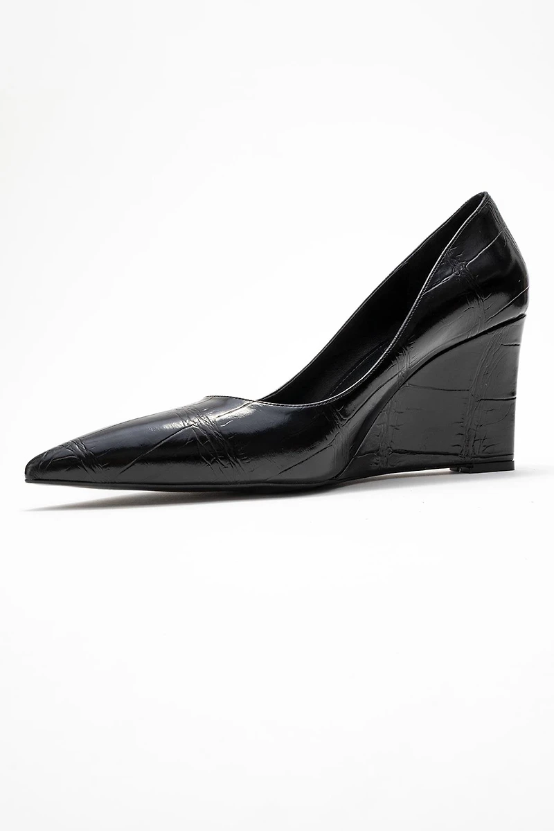 Prologue Shoes Womens Puera Pointed Toe Wedge Pump