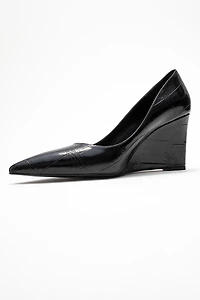 Prologue Shoes Womens Puera Pointed Toe Wedge Pump
