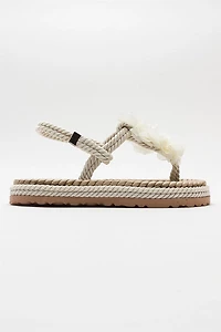 Prologue Shoes Womens SANTRA Lace-Up Thong Sandals