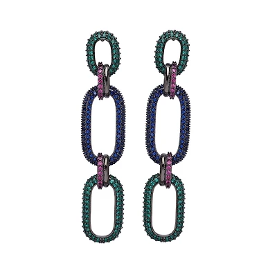 AGP PARIS Womens Diva Dangle Drop Oval Drop Earrings